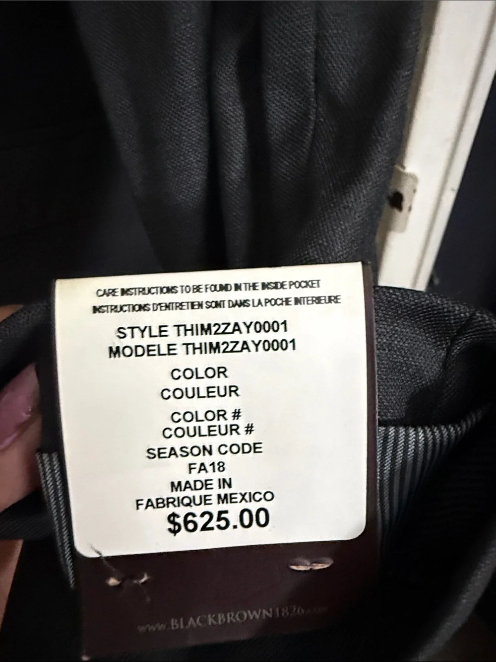 Black Brown 1826 Dark Gray Two-Button Suit Blazer
